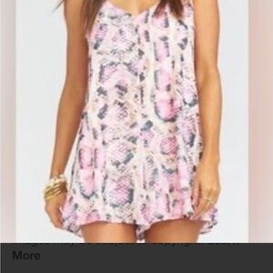 Show Me Your MuMu Pink Snake Print Romper
